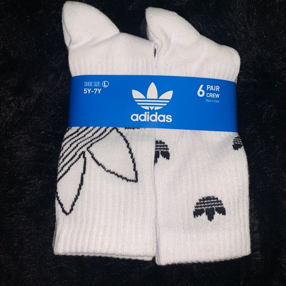 YOUTH ADIDAS CREW SOCKS - Picture 1 of 3